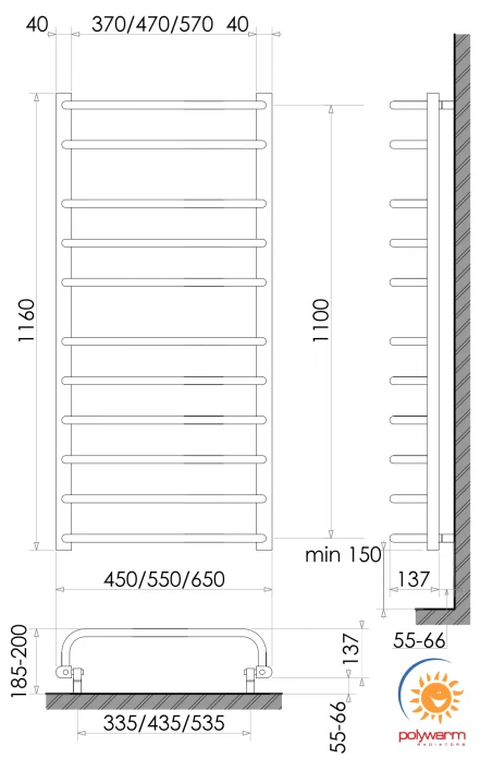Рушникосушка Polywarm Tesla EU 11/45
