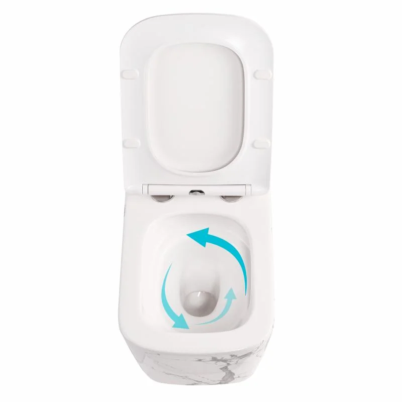 Унітаз підвісний Qtap Tern Ultra Quiet QTTER26MR49002 Мармур (Slim, Duroplast, Soft-close, Quick Release) - фото 6