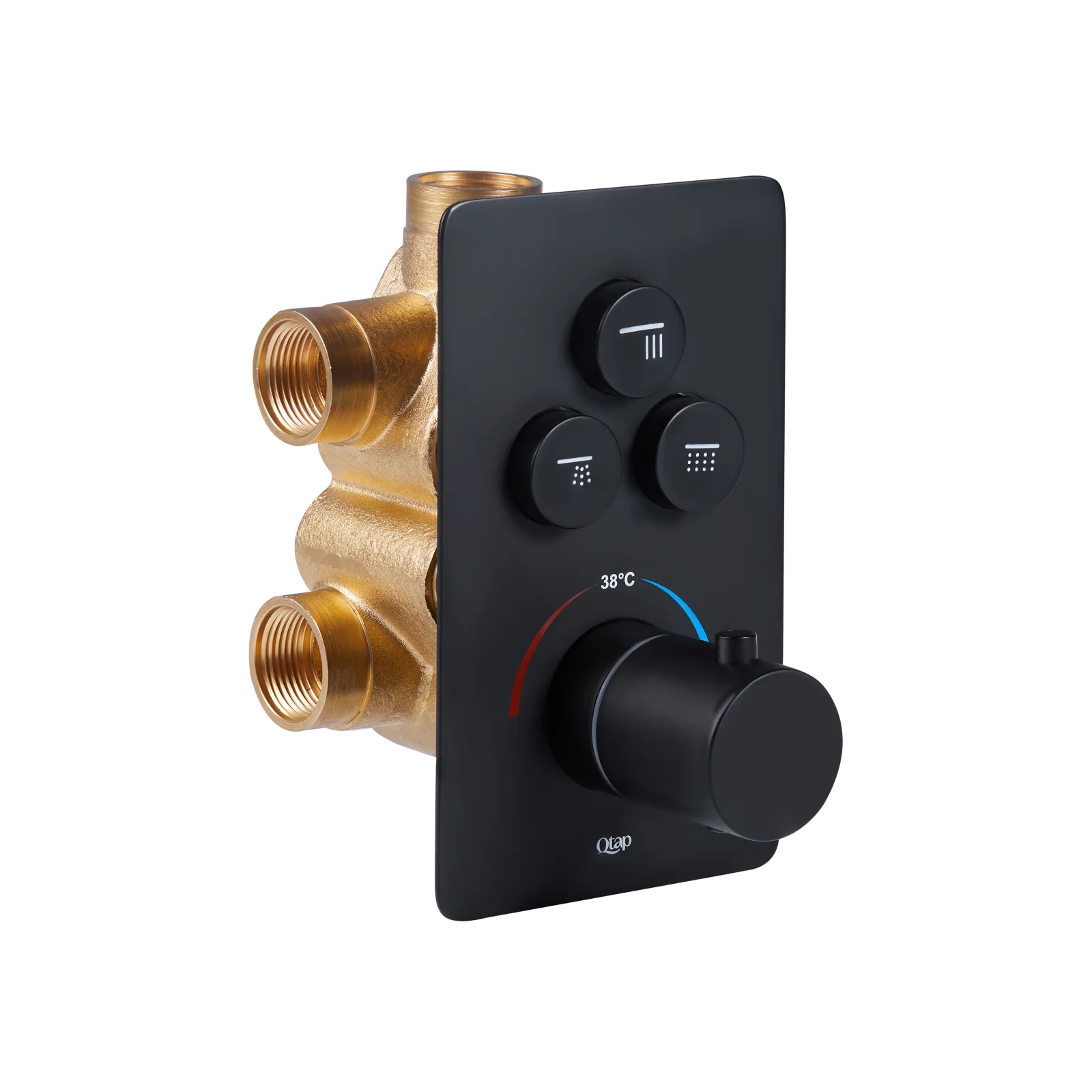 Смеситель для душа Qtap Votice 6443T105NKB Черный
