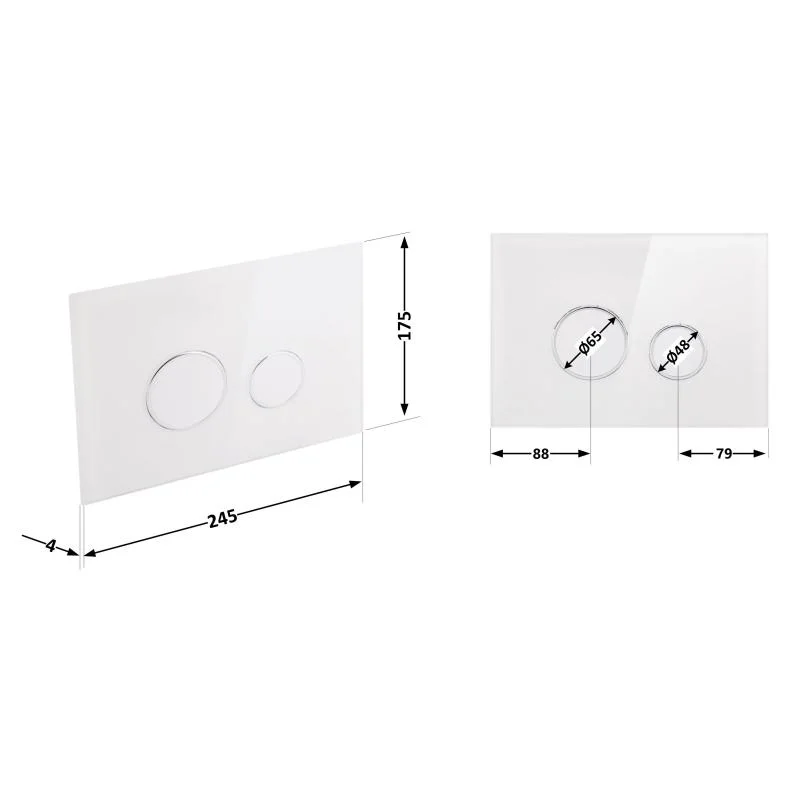 Панель змиву Qtap Nest QT0111V1164GW Білий - фото 2