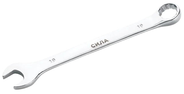Ключ ріжково-накидний полірований 19 мм Сила (201069)