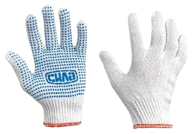 Рукавички Х/Б з синьою ПВХ точкою Р10 Стандарт Сила (480106)