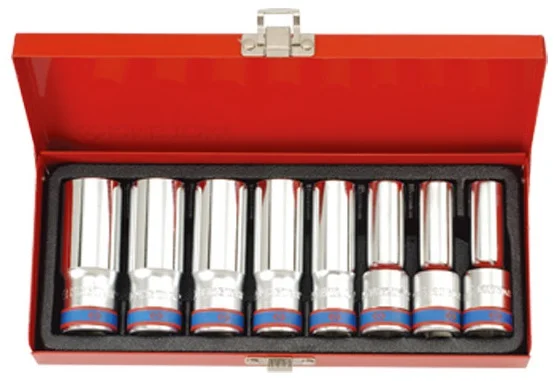 Набір головок King Tony 1/2" 12-23 мм 8 од. 6-гранних (4308MR)