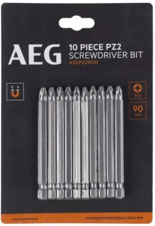Біта PZ2 1/4" L90мм 10шт AEG ASDPZ29010 (4932479518)