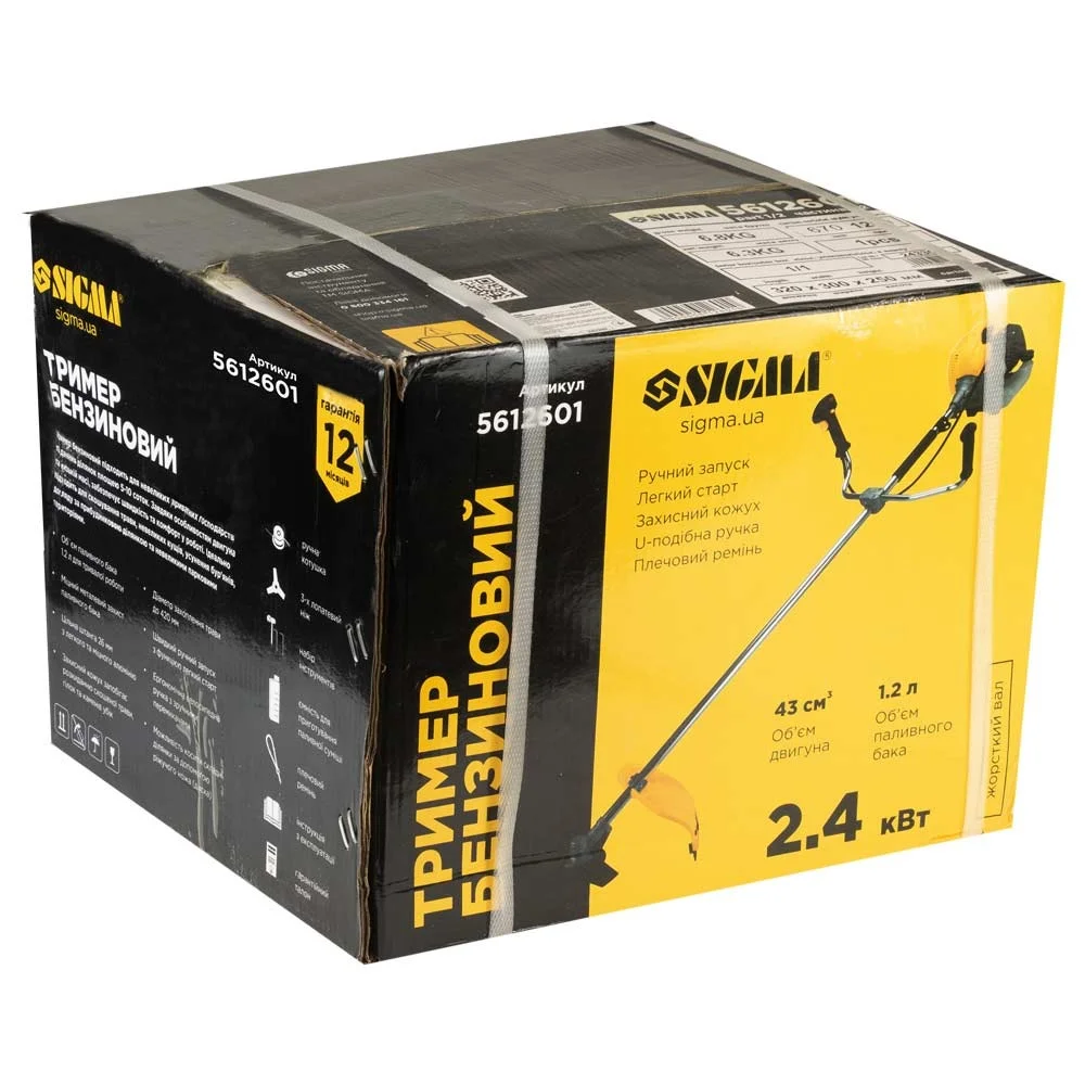 Тример бензиновий 2.4кВт 43см³ Sigma (5612601)