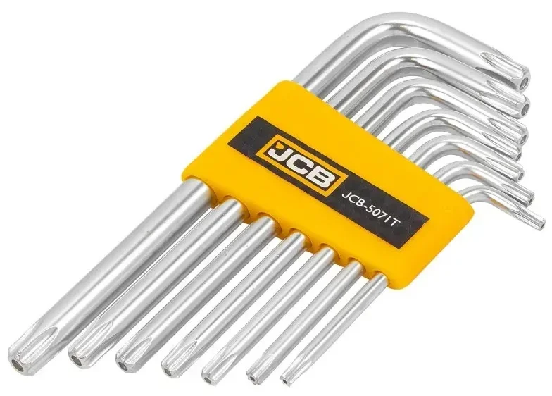 Набір Г-подібних ключів з отвором TORX T10H-T40H 7 од. JCB Tools (JCB-5071T)