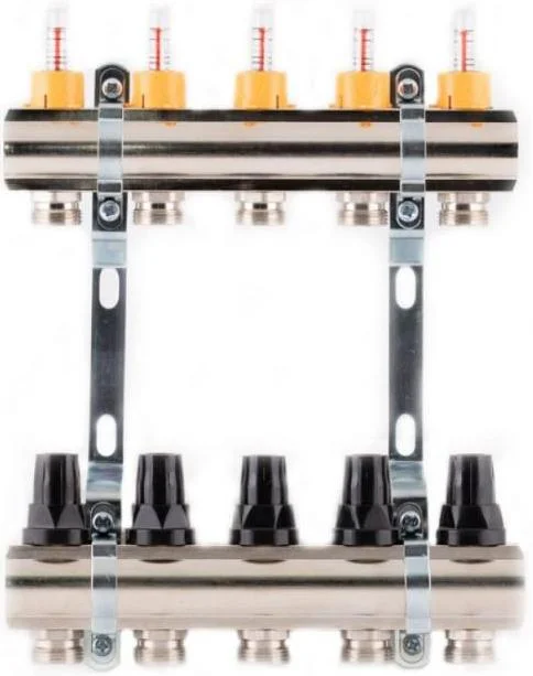 Колектор латунний SD Forte з витратоміром 1"х2 SF001W2