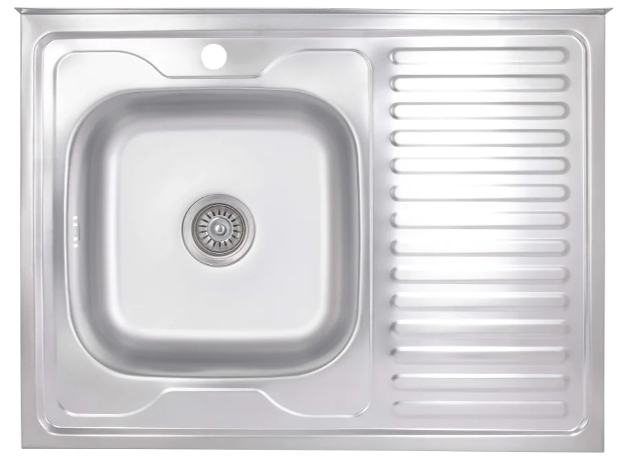 Кухонна мийка Brinex 6080-L (satin) 0,6 мм