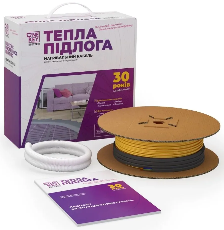 Нагрівальний кабель OneKeyElectro 48,0м/720 Вт