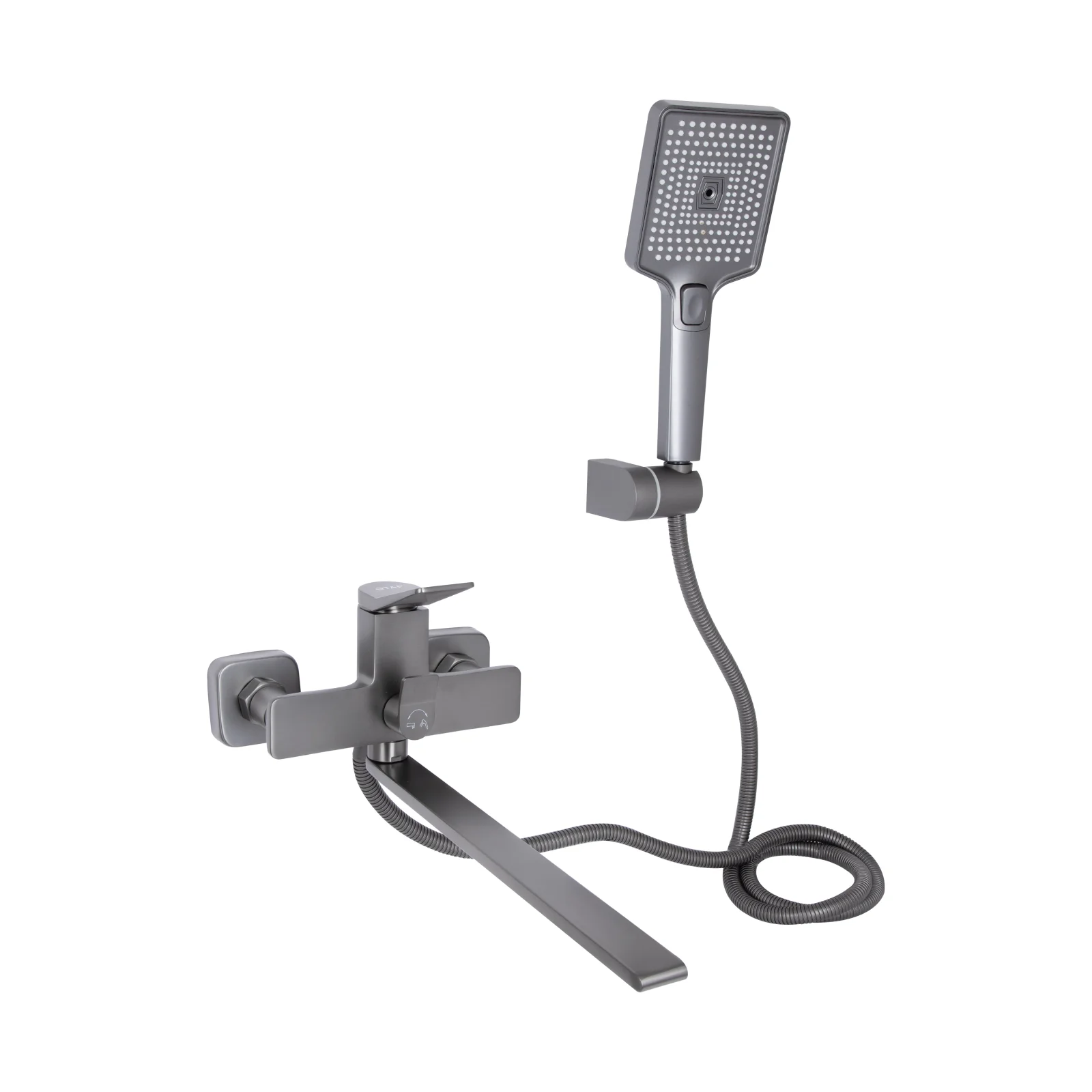 Смеситель для ванны Qtap Presto 2601 Бронзовая сталь (Графит)