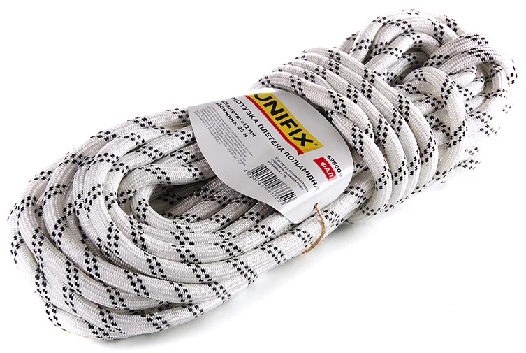 Мотузка плетена поліамідна (капронова) ФАЛ 25м 12мм Unifix (699609)