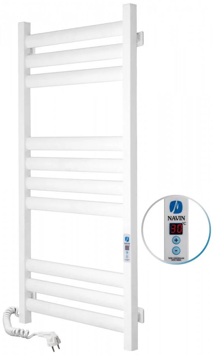 Рушникосушка електрична Navin Ellipse 500 х 1000 Digital білий оксамит