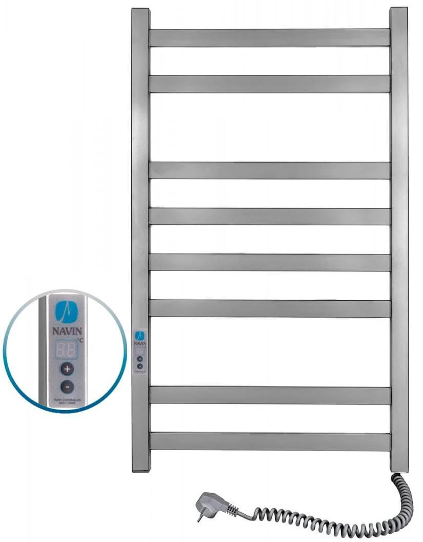 Рушникосушка електрична Navin Авангард 480 х 800 Digital нерж сатин