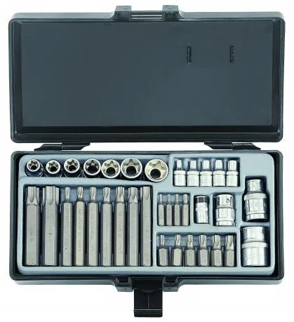 Набір біт TORX T9-Т70 + головки Е-профіль 35од. Force (4352)