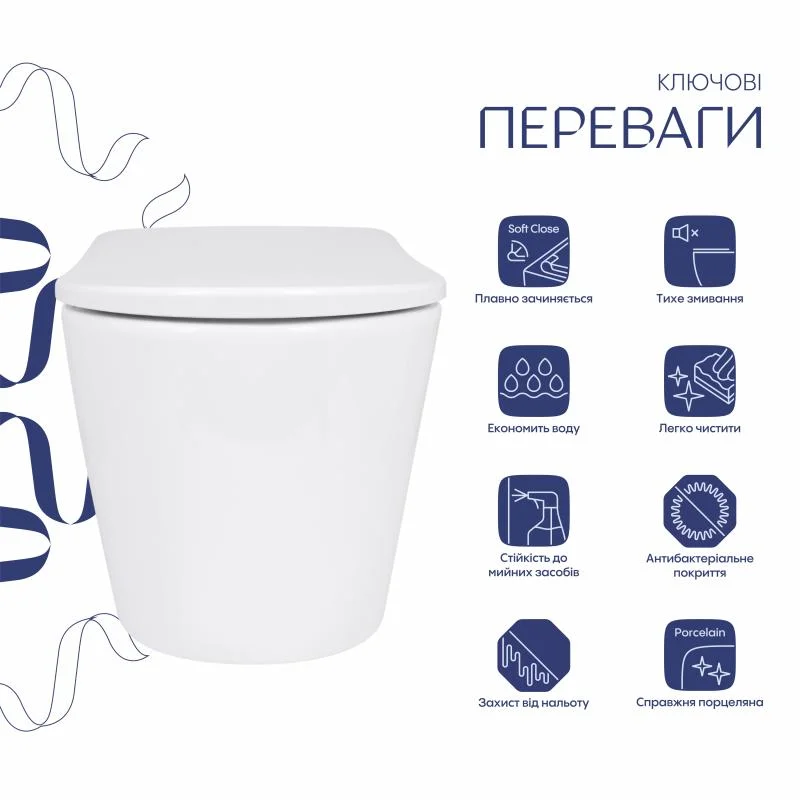 Унітаз підвісний Qtap Scorpio ML Ultra Quiet QTSCOML26W4962 (Soft-close, MagLock) - фото 3