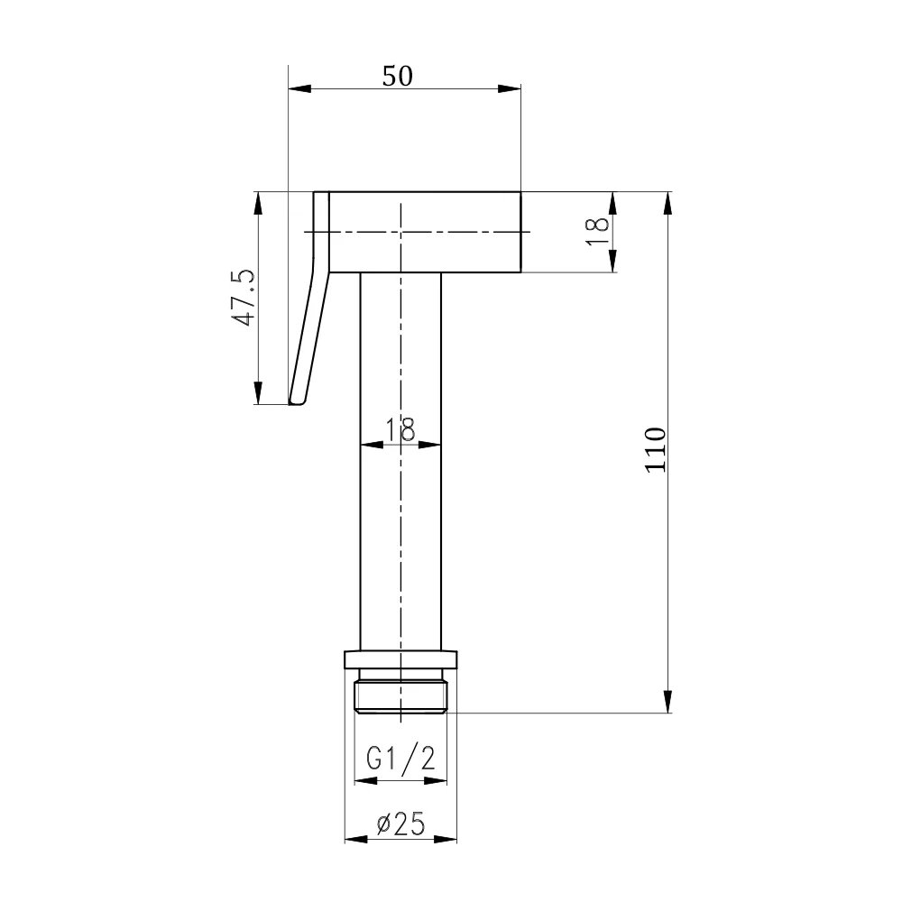 Лейка для гигиенического душа Qtap Rucni B120 Хром - фото 2