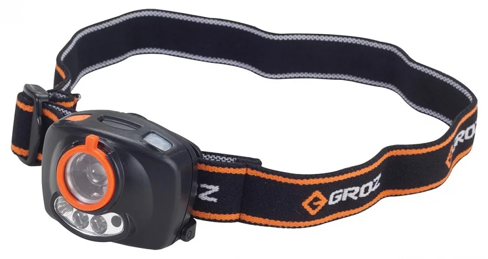 Ліхтар налобний світлодіодний на батарейках 3W LED 120 Лм Groz LED-206 (55082)