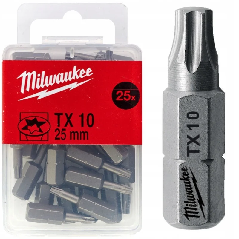 Біта Milwaukee 1/4" L25мм TX10 (25шт) (4932399594)