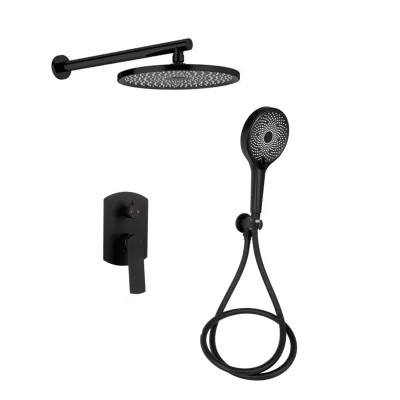 Душевая система Qtap Slavonice QTSLA113BLM45900 Черный