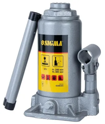 Домкрат гідравлічний пляшковий одноштоковий 10т Standard Sigma 6106101