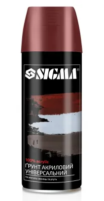 Грунт аэрозольный акриловый RAL 3009 Оксидно-Красный 400мл Sigma 2737541