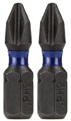 Бита Irwin Impact Pro 1/4" L25мм PH2 2шт (IW6061302)