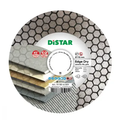 Круг алмазный отрезной 1A1R 115 Edge Dry Distar 11115546009