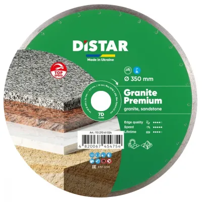 Алмазный отрезной круг 1A1R 350 Granite Premium Distar 11327061024
