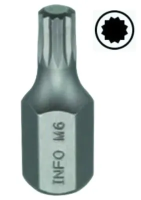 Бита 10мм L30мм SPLINE M12 INFO (9783012 I)