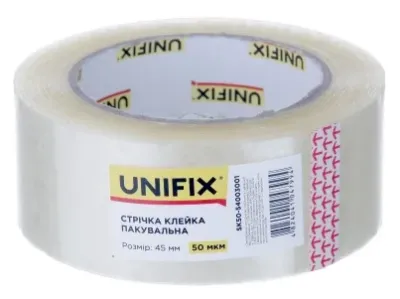 Стрічка клейка пакувальна 300 м 45 мм 50мкм Unifix (SK50-54003001)