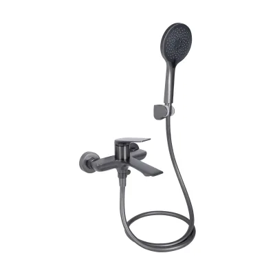 Смеситель для ванны Qtap Vlasta New 259 Оружейная сталь (Графит)