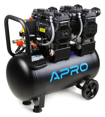 Компресор чотирициліндровий безмасляний Apro 2х1.5кВт 475л/хв 50л (850173)