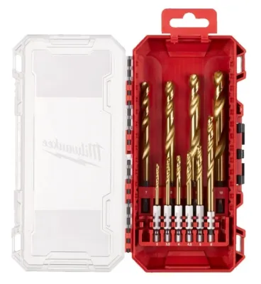 Набор сверл по металлу RedHEX HSS-G TiN Milwaukee Ø 3.0 - 10.0 мм (10 шт.) (4932493865)