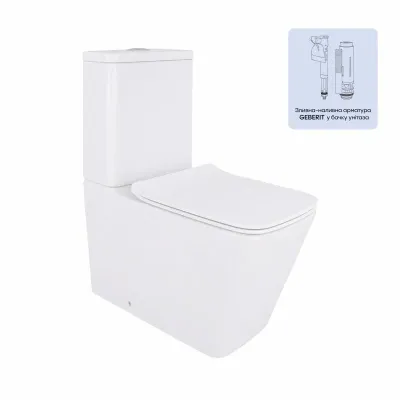 Унітаз-компакт Qtap Crow QT05222170W (Soft-close)