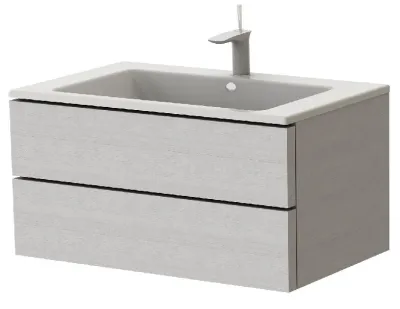 Тумба Botticelli Rimini Rm-80 з умивальником Marlen-80 Ясень білий