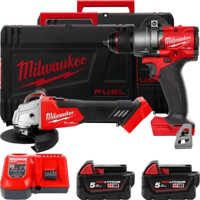 Набор Milwaukee M18 FPP2E3-502X: дрель + болгарка
