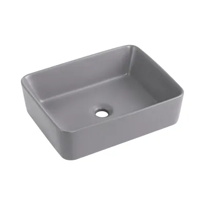 Раковина Qtap Tern 480x370x135 с донным клапаном Каменно-серый