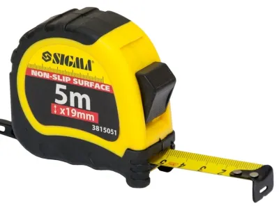 Рулетка прорезиненная 5 м х 19 мм Shiftlock Sigma (3815051)