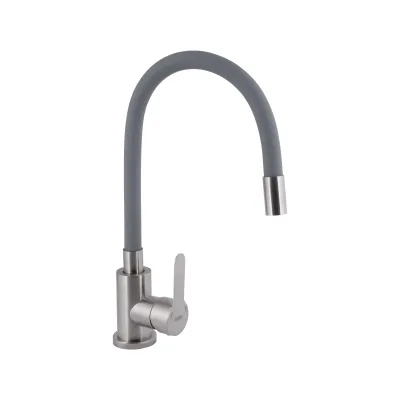 Смеситель для кухни Brinex 015F3 Серый / Никель