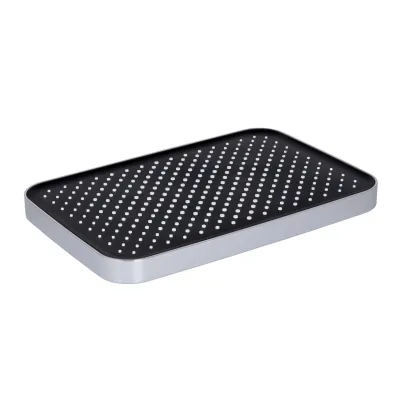 Лейка для верхнего душа Qtap Hlavova 330x220 мм прямоугольная Хром/Черный
