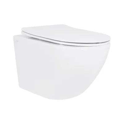 Унітаз підвісний Qtap Jay Rimless QT07335177RW (Slim, Duroplast, Soft-close, Quick Release)