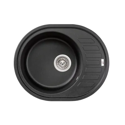Кухонная мойка Lidz (BLM-14) 620x500/200 Черный металлик