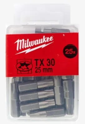 Бита Milwaukee 1/4" L25мм TX30 (25шт) (4932399599)
