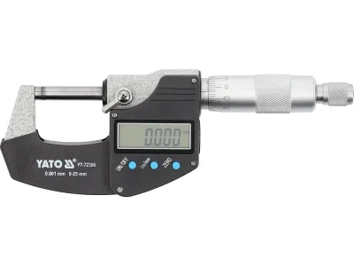 Микрометр 0-25 мм с цифровым дисплеем Yato YT-72306