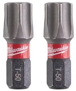 Бита Milwaukee Shockwave 1/4" L25мм TX50 (2шт) (4932430891)