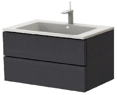 Тумба Botticelli Rimini Rm-80 з умивальником Marlen-80 Дуб графіт