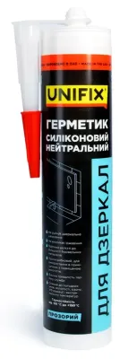 Герметик силиконовый нейтральный для зеркал 280 мл Unifix Прозрачный (951270)