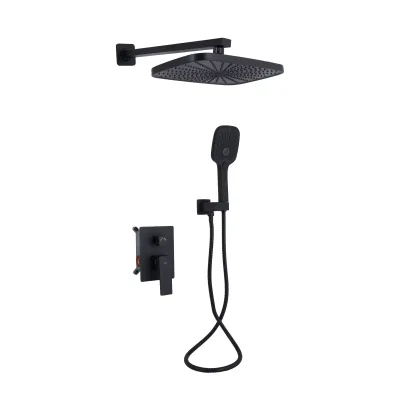 Душевая система Qtap Gemini QTGEM113BLM45697 Черный