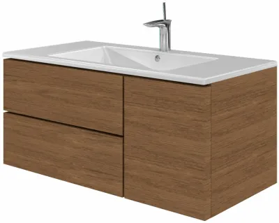Тумба Botticelli Rimini Rm-100 з умивальником Marlen-100 Іпе
