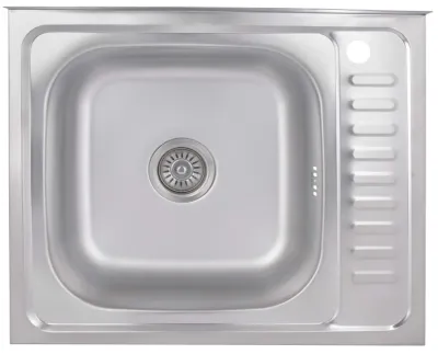 Кухонна мийка Brinex 6050-L (satin) 0,6 мм